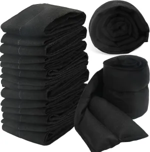 10 Pcs Water Barrier for Flooding 5 FT x 7.8 Inch Absorbent Flood Barriers Home Sandless Sand Bags Reusable Water Absorber Snake for Door Garage Basement Prevention Rain Hurricane
