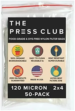 120 Micron | Premium Nylon Tea Filter Bags | 2" x 4" | 50 Pack