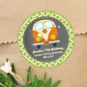 1970's Vintage Van Birthday Stickers