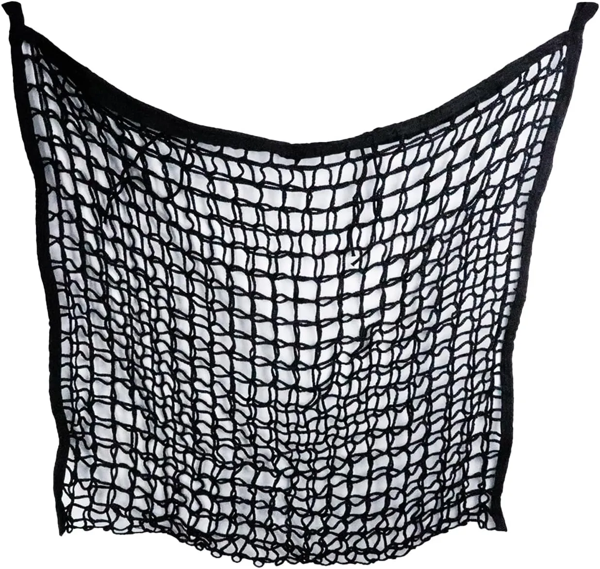 1PCS Black Pe Braided Rope Hay Bags Slow Feed Hay Net Bag Full Day Horse Feeding Large Feeder Bag