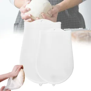 2pcs Silicone Kneading Dough Bag Easy Dough Kneading Bag Pie Crust Dough Rolling Bag Reusable Flour Mixer Bag for Bread Pastry Pizza Multifunctional Cooking Tool Bag for Bread, Pastry
