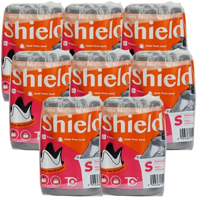 4 Gallon, T-Shield OdorShield with Citronella scented, neutralize foul smells, fresh environment for bathroom, home use garbage bags 480 counts