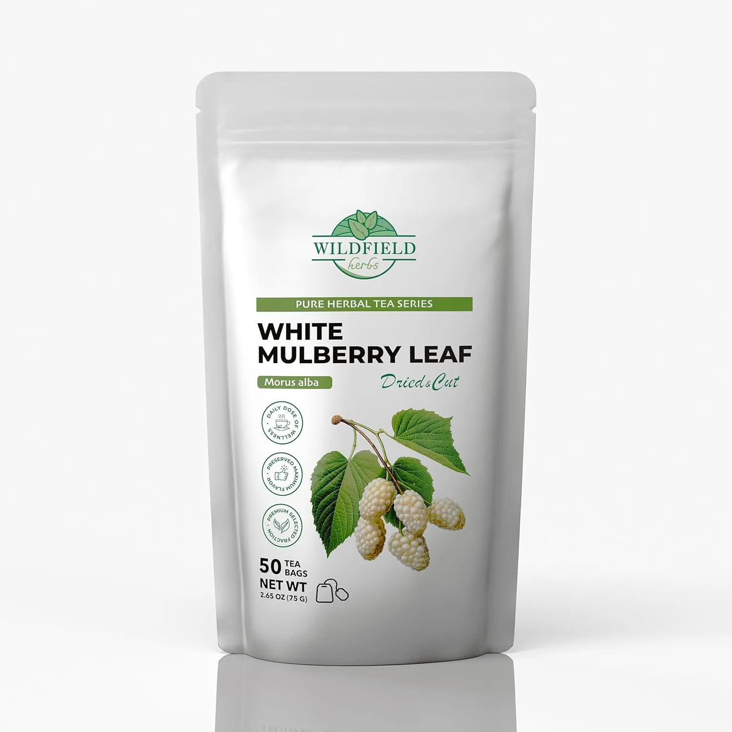 50 Bags White Mulberry Tea Mulberry Leaf Herbal Tea (Morus Alba) - 50 Count 1.5g Bags Herb Hoja De Morera