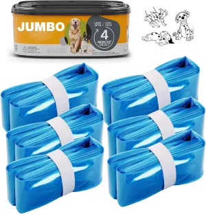6 pcs Jumbo 26FT refill Pet Waste Bags Compatible with Your Genie Dog Poop Trash can pet dog poop bags Dog Waste Disposal for Outdoor and Indoor