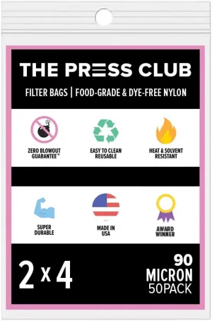 90 Micron | Premium Nylon Tea Filter Bags | 2" x 4" | 50 Pack