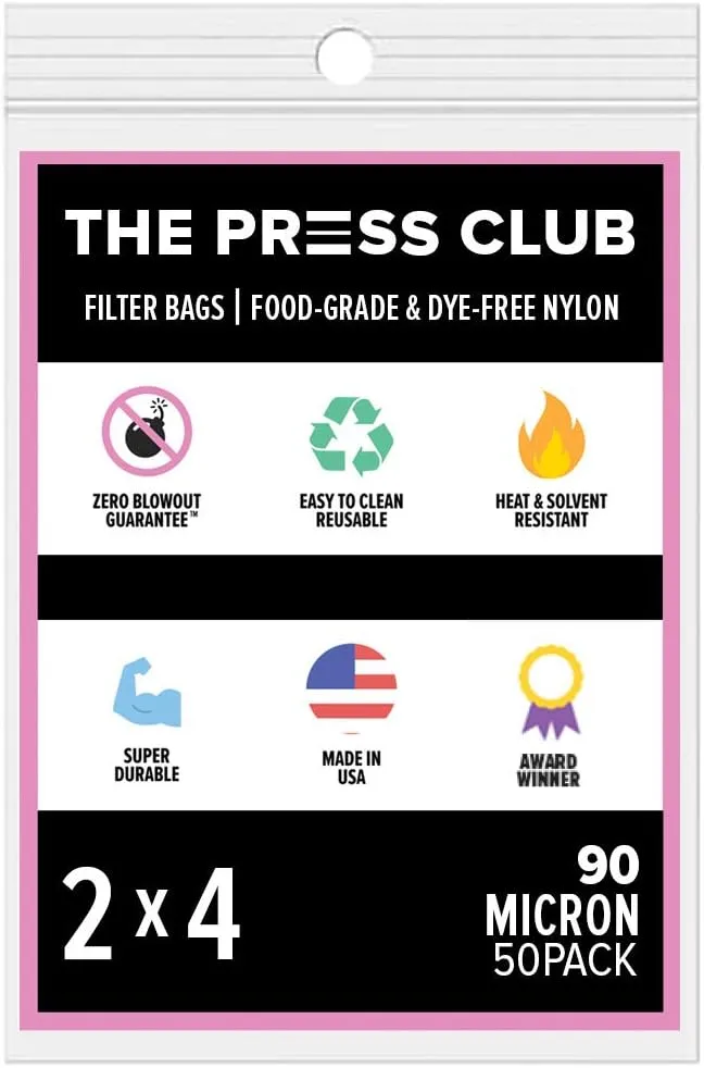 90 Micron | Premium Nylon Tea Filter Bags | 2" x 4" | 50 Pack