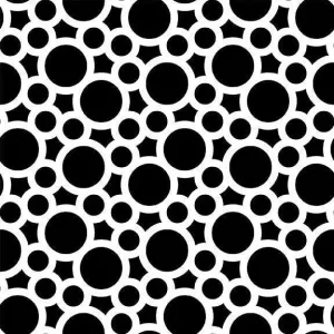 A Groovy Garden Circles in Black