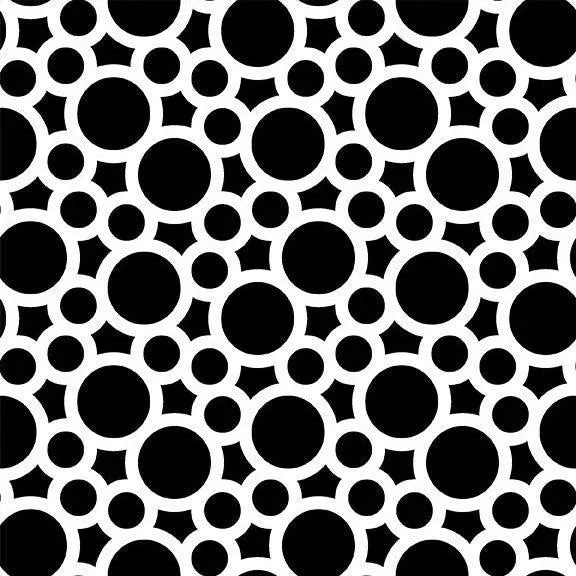 A Groovy Garden Circles in Black