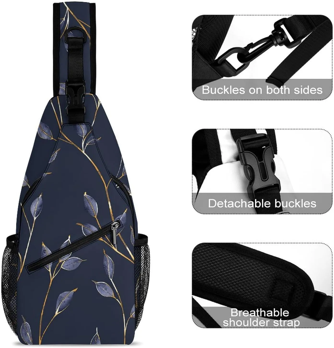 A Range of Sea Creatures Sling Bag Crossbody Bags Cross Body Bag Fanny Packs Chest Bags Sling Purses for Travel