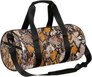 Abstract Snake Print Gym Bag Small Gym Duffel Bags for Men Women Overnight Weekender Bags Lightweight Sport Duffle Bag Carry On Gymbag