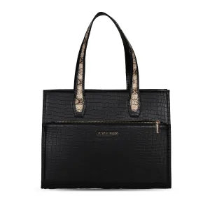 Ada Croco Premium Handbag - Black