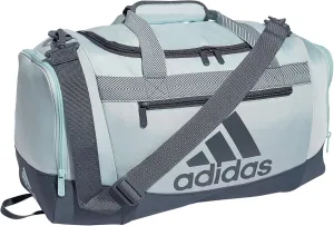 adidas Unisex Defender 4.0 Gym Duffel Bag for Men and Women, Almost Blue/Onix Grey, Small (38L)