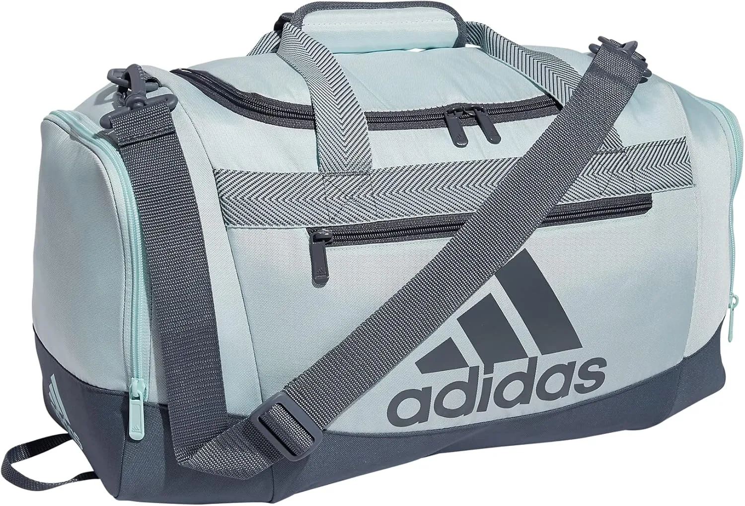 adidas Unisex Defender 4.0 Gym Duffel Bag for Men and Women, Almost Blue/Onix Grey, Small (38L)