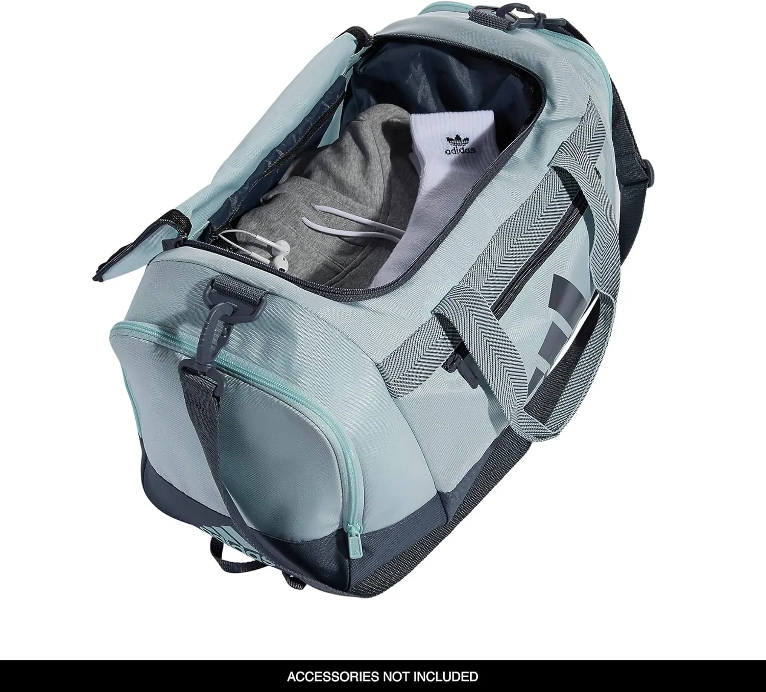 adidas Unisex Defender 4.0 Gym Duffel Bag for Men and Women, Almost Blue/Onix Grey, Small (38L)