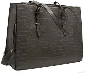 Amaze Laptop Bags for Women 15.6” Waterproof PU Leather Large Capacity Shoulder Tote for Ladies for Work, Office & Business