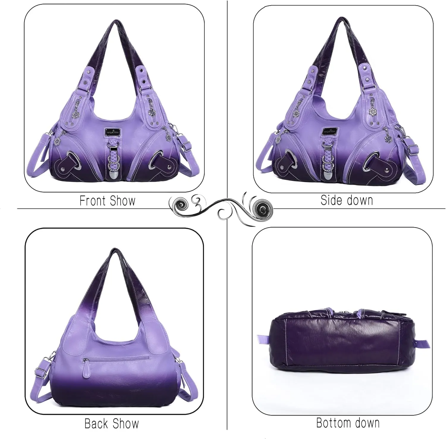 Angelkiss Hobo Purses and handbags for Women Satchel Handbag Women Purses Large Daily Shoulder Bags