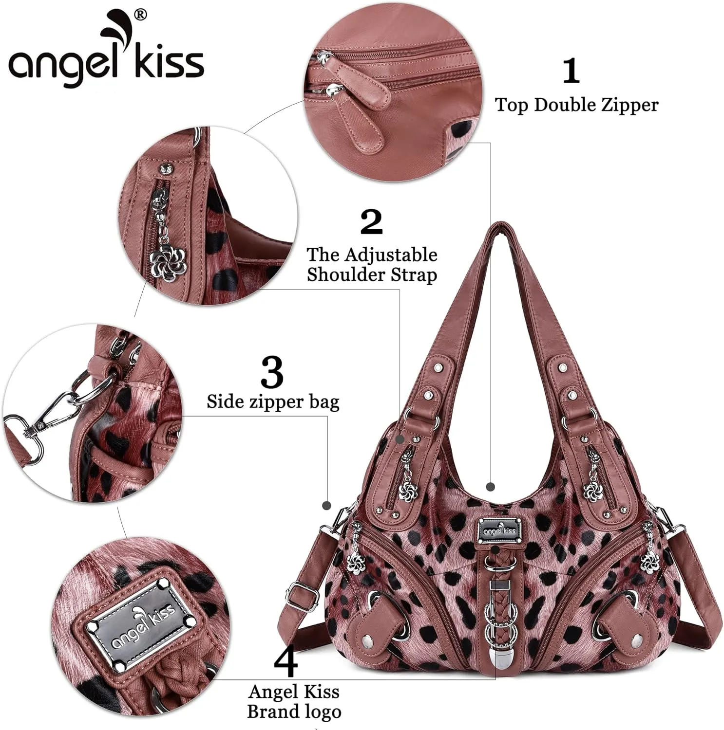 Angelkiss Hobo Purses and handbags for Women Satchel Handbag Women Purses Large Daily Shoulder Bags