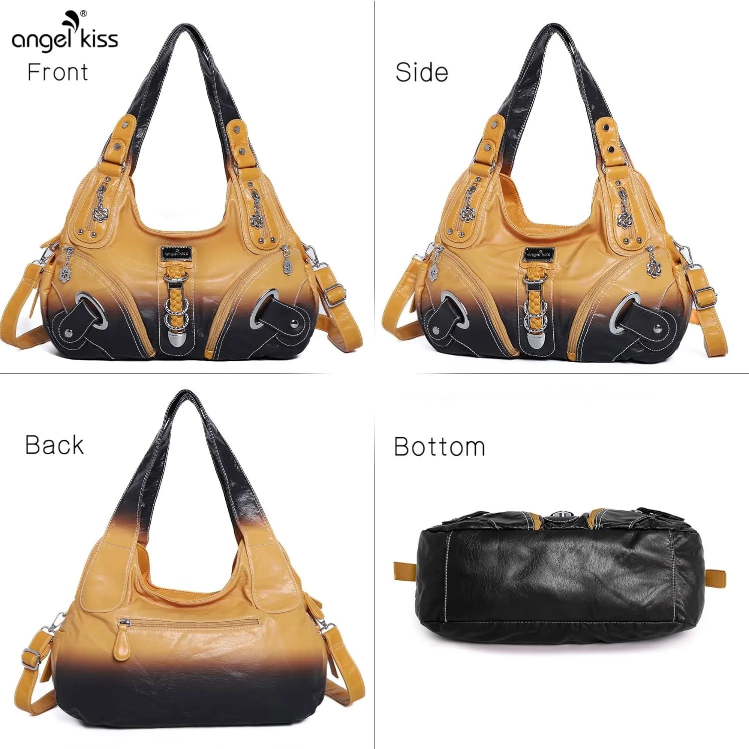 Angelkiss Hobo Purses and handbags for Women Satchel Handbag Women Purses Large Daily Shoulder Bags