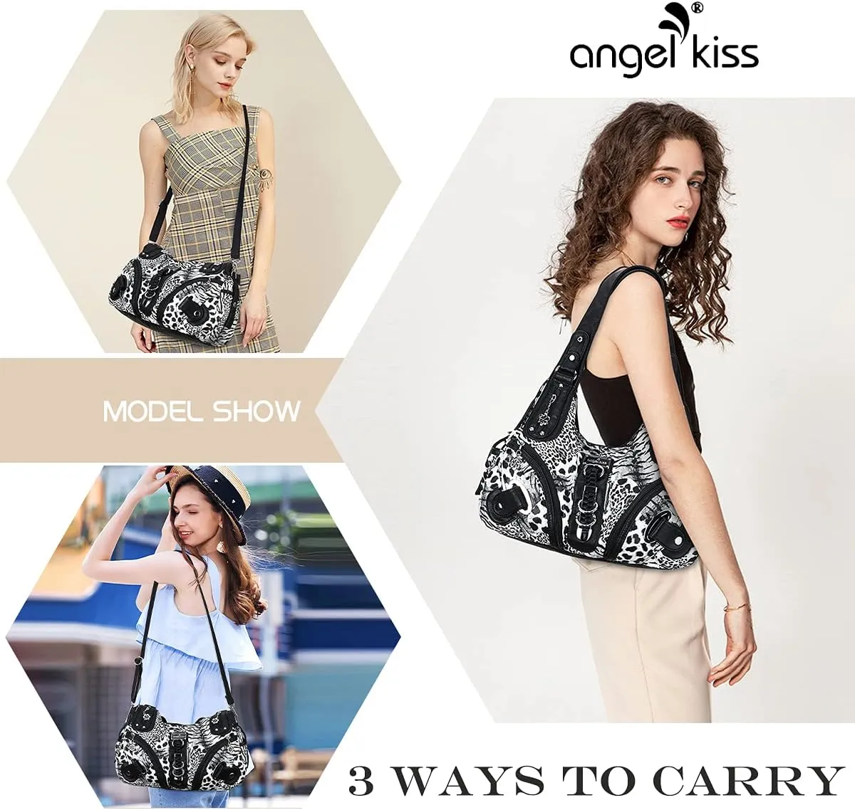 Angelkiss Hobo Purses and handbags for Women Satchel Handbag Women Purses Large Daily Shoulder Bags