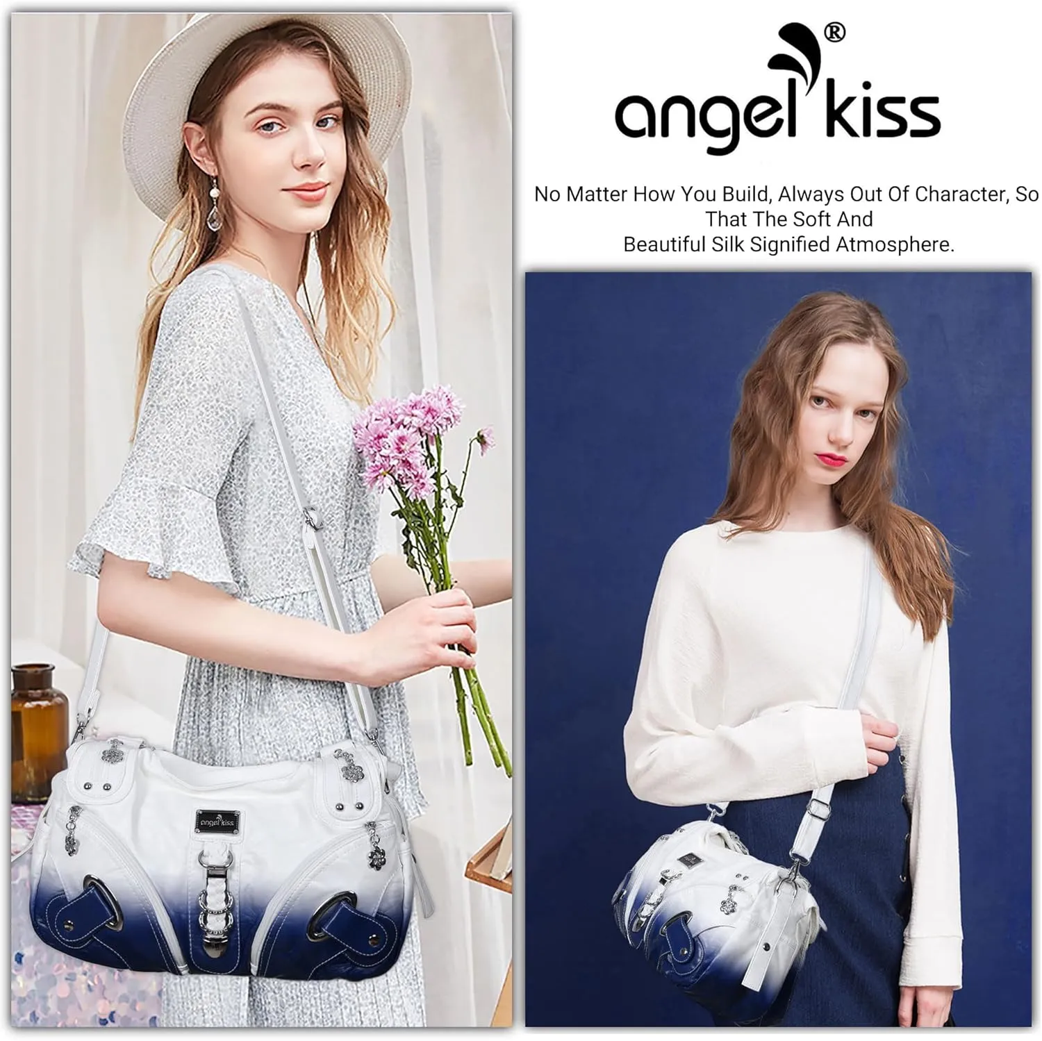 Angelkiss Hobo Purses and handbags for Women Satchel Handbag Women Purses Large Daily Shoulder Bags