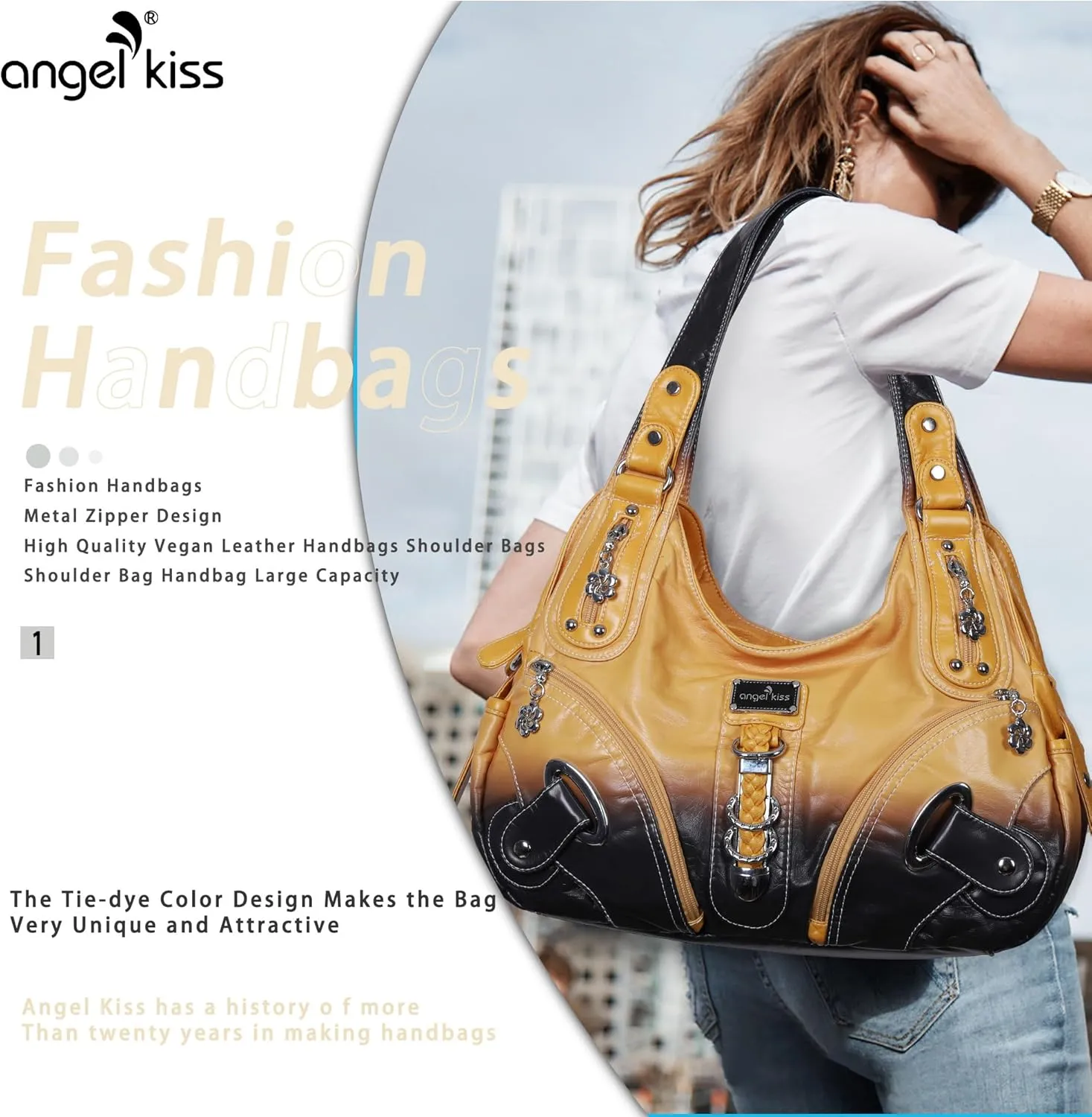 Angelkiss Hobo Purses and handbags for Women Satchel Handbag Women Purses Large Daily Shoulder Bags