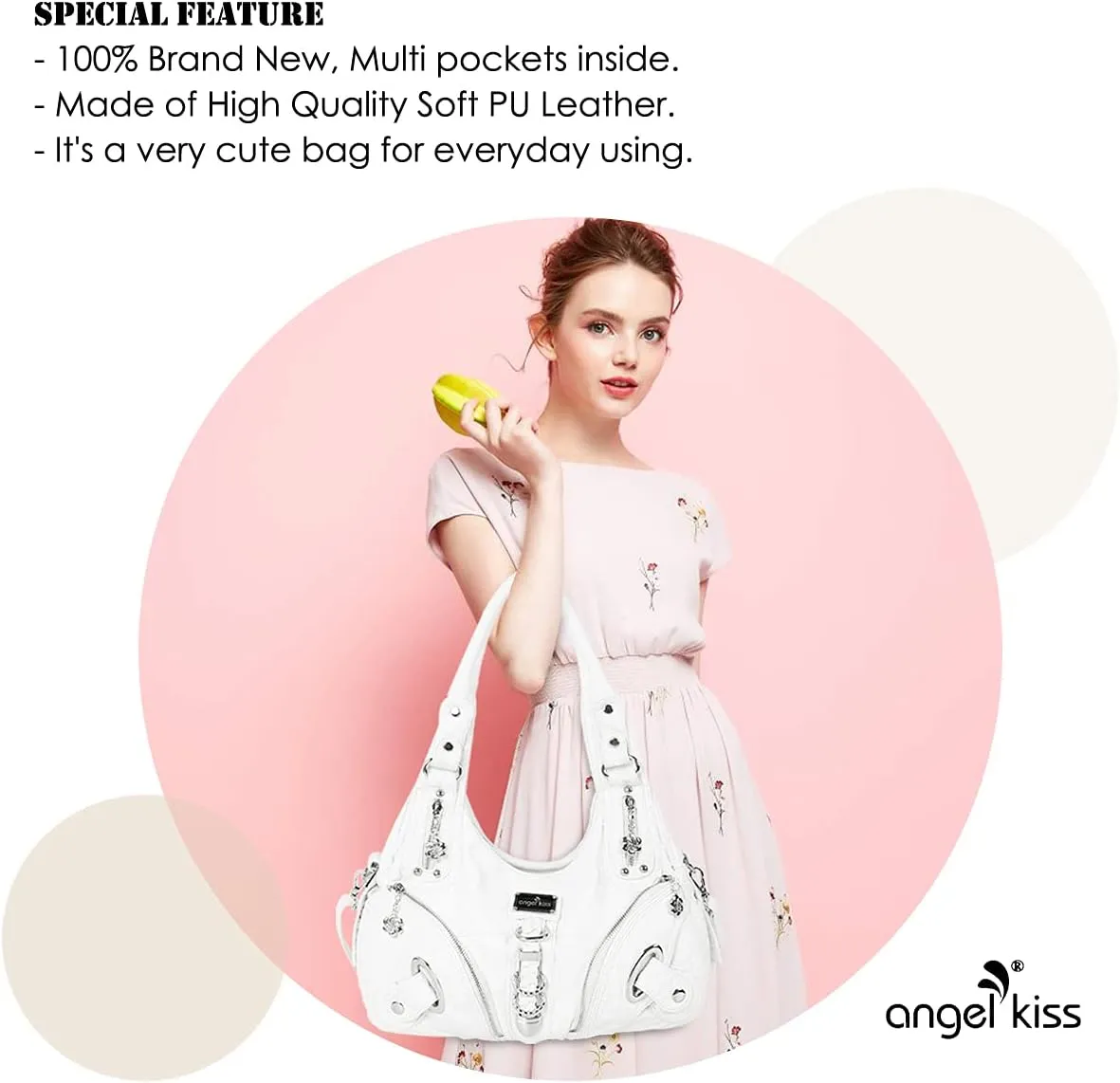 Angelkiss Hobo Purses and handbags for Women Satchel Handbag Women Purses Large Daily Shoulder Bags
