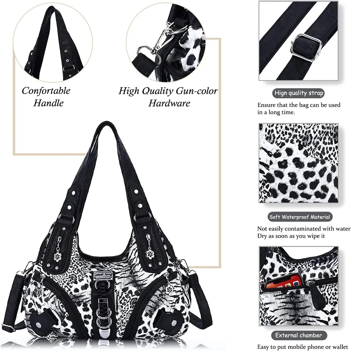 Angelkiss Hobo Purses and handbags for Women Satchel Handbag Women Purses Large Daily Shoulder Bags