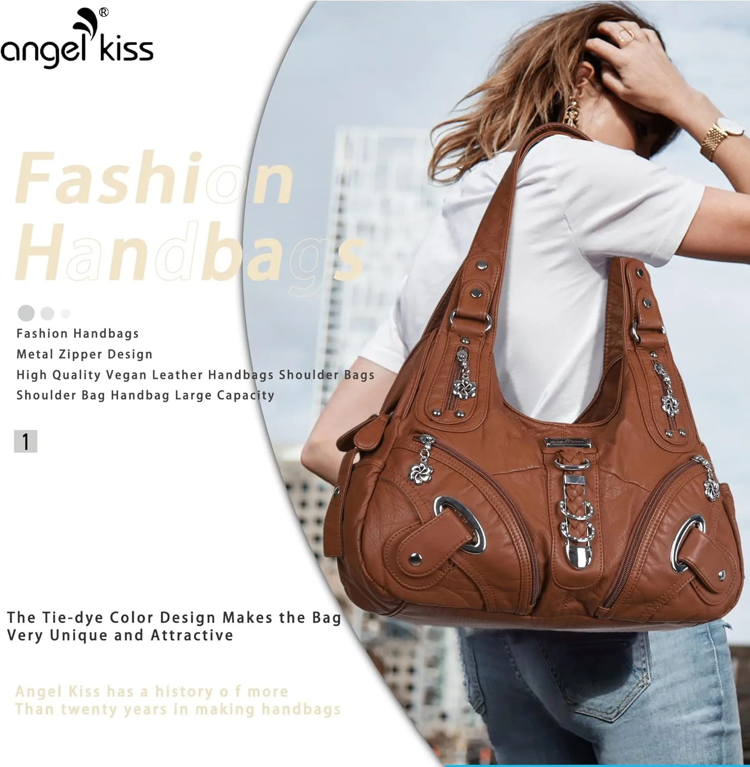 Angelkiss Hobo Purses and handbags for Women Satchel Handbag Women Purses Large Daily Shoulder Bags