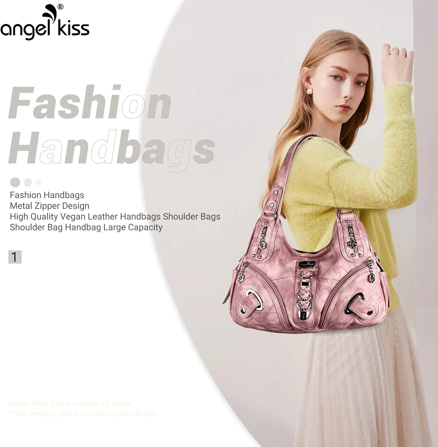 Angelkiss Hobo Purses and handbags for Women Satchel Handbag Women Purses Large Daily Shoulder Bags
