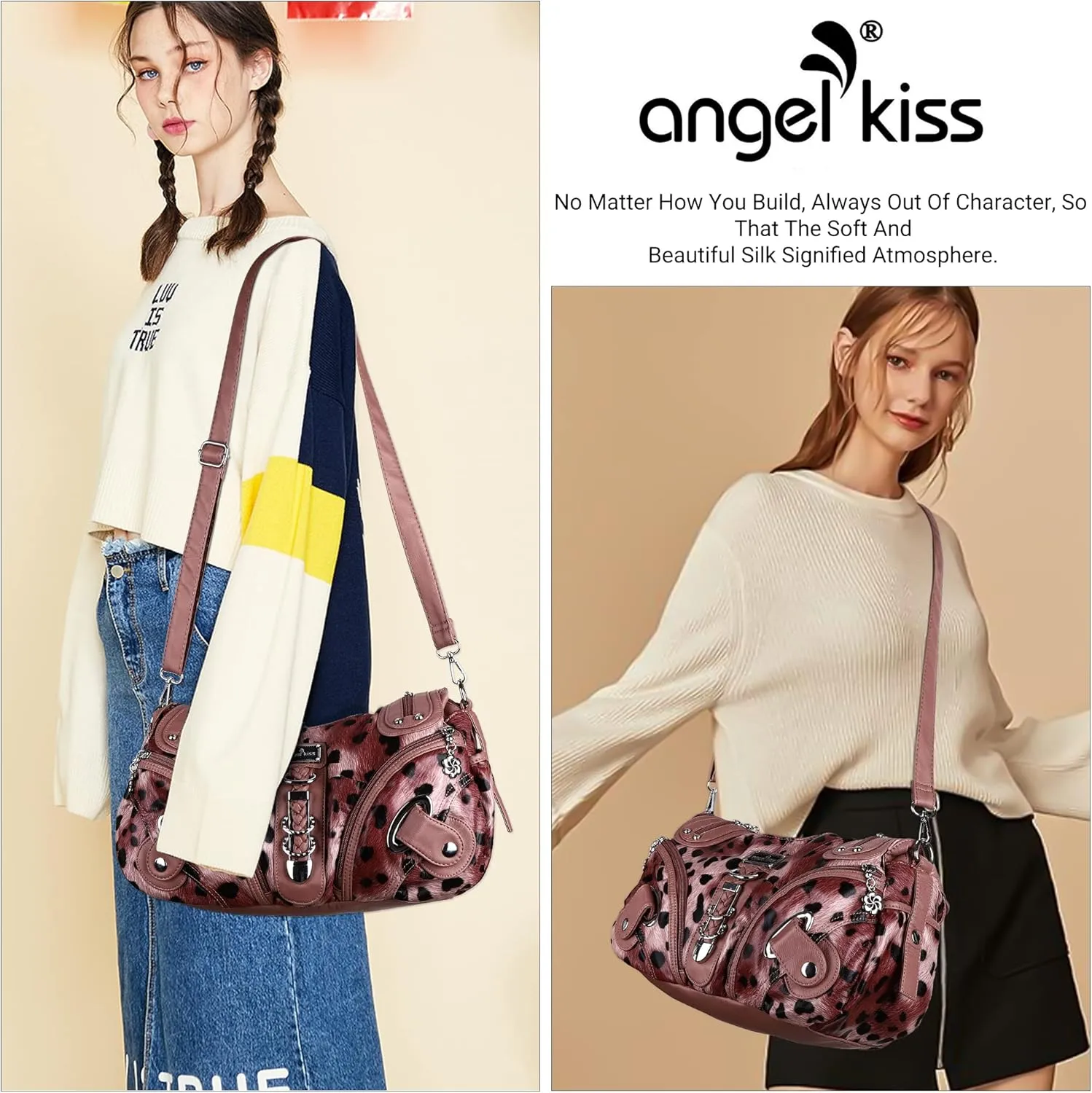 Angelkiss Hobo Purses and handbags for Women Satchel Handbag Women Purses Large Daily Shoulder Bags