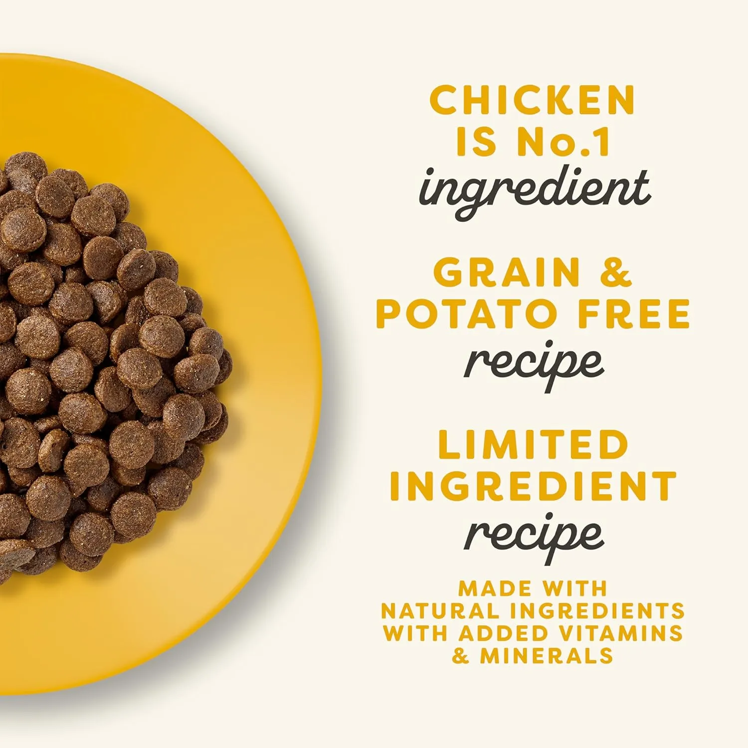 Applaws Complete Dry Kitten Food, Grain Free, Limited Ingredient Food for Kittens, Added Vitamins and Minerals for a Balanced Diet, Chicken Recipe, 3 x 4 lb Bags