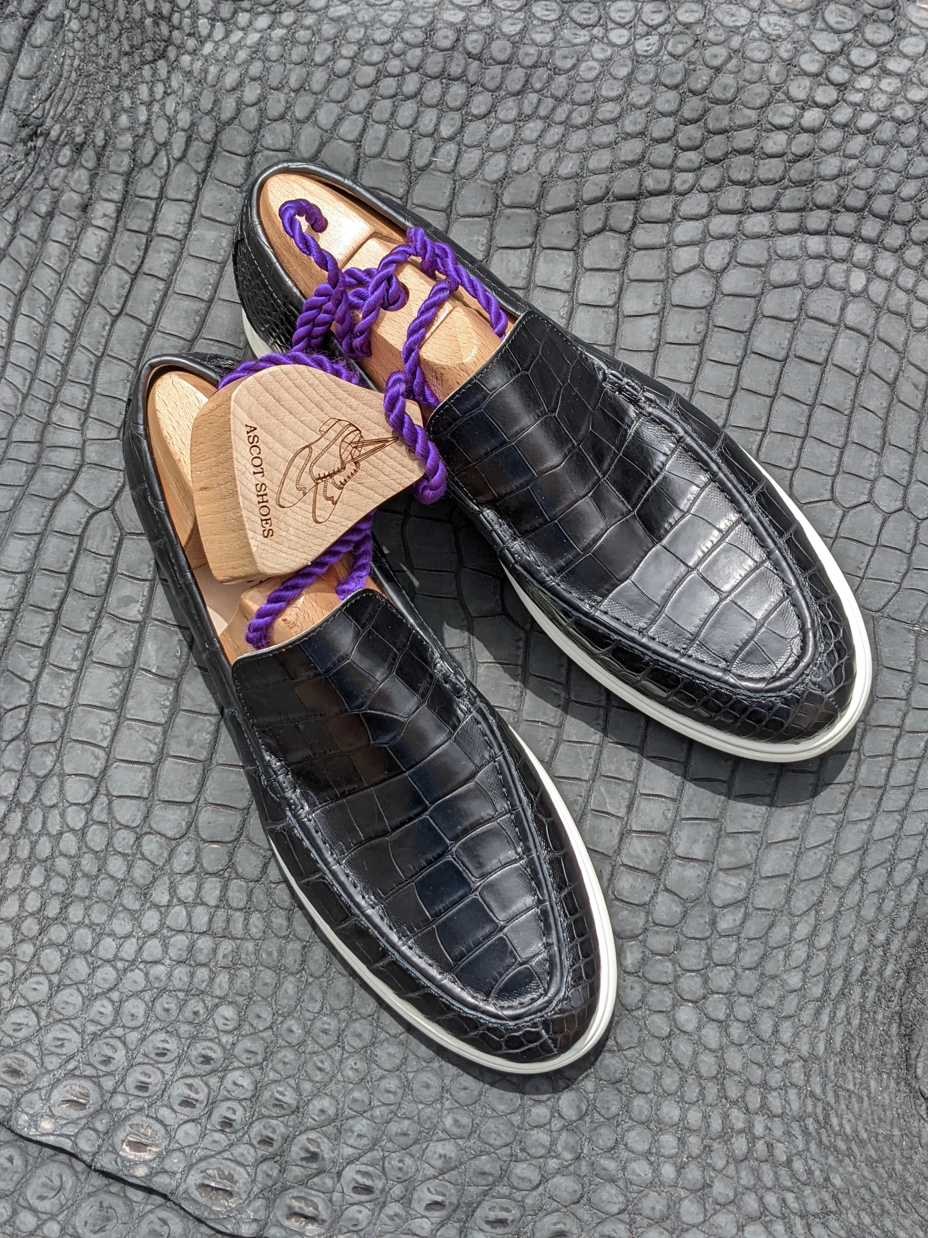 Ascot Cannes - Black Crocodile