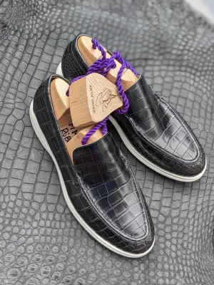 Ascot Cannes - Black Crocodile