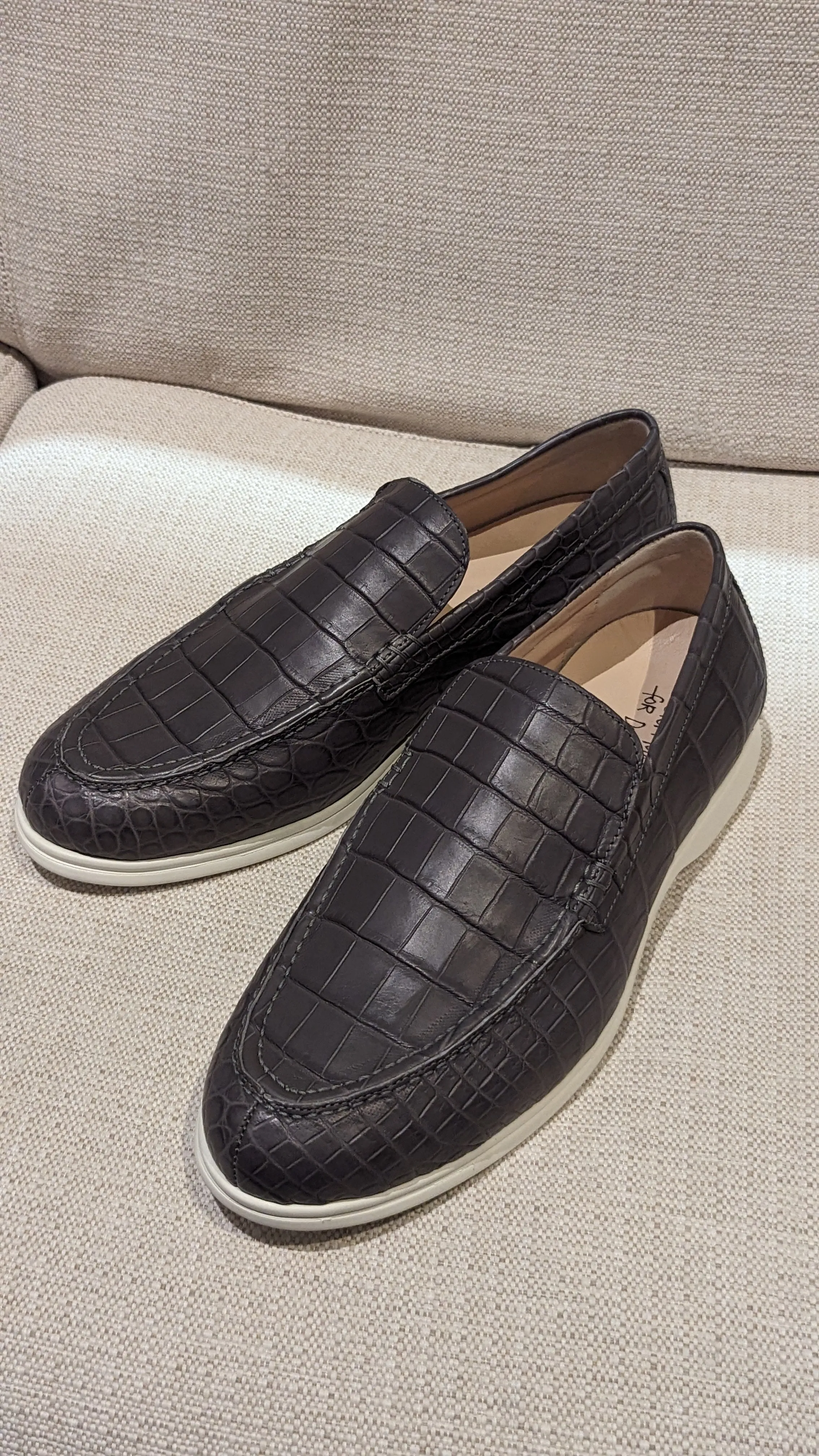 Ascot Cannes - Charcoal Grey Crocodile