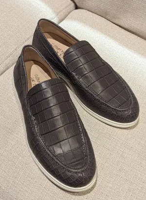 Ascot Cannes - Charcoal Grey Crocodile