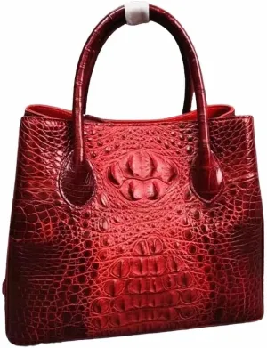 Authentic Alligator Skin Female Purse Lady Three-way Green Handbag Genuine Crocodile Leather Women's Single Shoulder Bag
