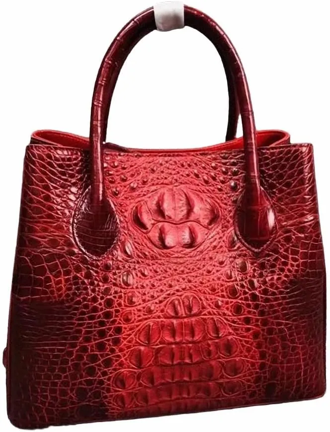Authentic Alligator Skin Female Purse Lady Three-way Green Handbag Genuine Crocodile Leather Women's Single Shoulder Bag
