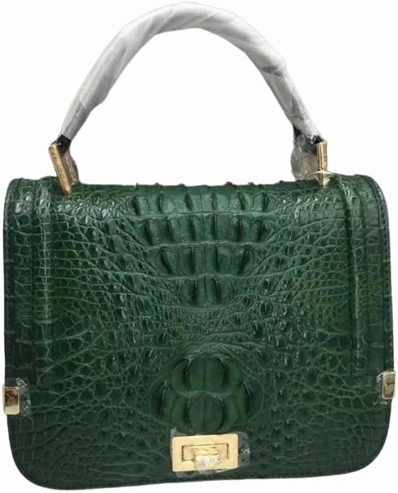 Authentic Crocodile Skin Female Flap Purse Genuine Alligator Leather Lady Small Handbag Women's Oblique Cross Shoulder Bag