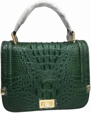 Authentic Crocodile Skin Female Flap Purse Genuine Alligator Leather Lady Small Handbag Women's Oblique Cross Shoulder Bag