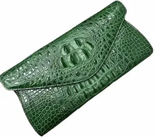 Authentic Crocodile Skin Women's Envelop Clutch Genuine Alligator Leather Lady Chain Purse Bag Female Cross Shoulder Bag