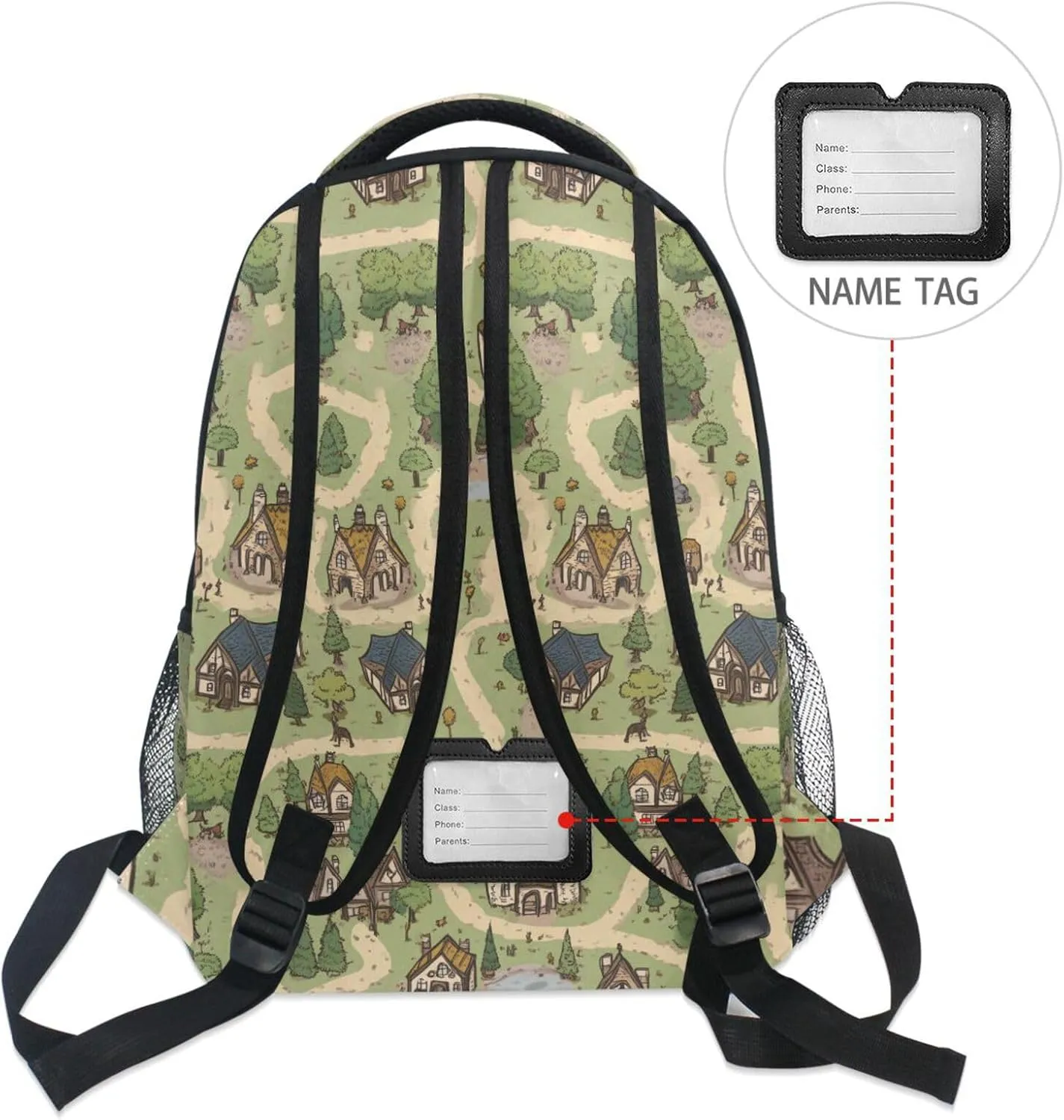 Backpacks for Teacher Nurse Fashion Backpack with Chest Strap Gift Men & Women Boho Game Map