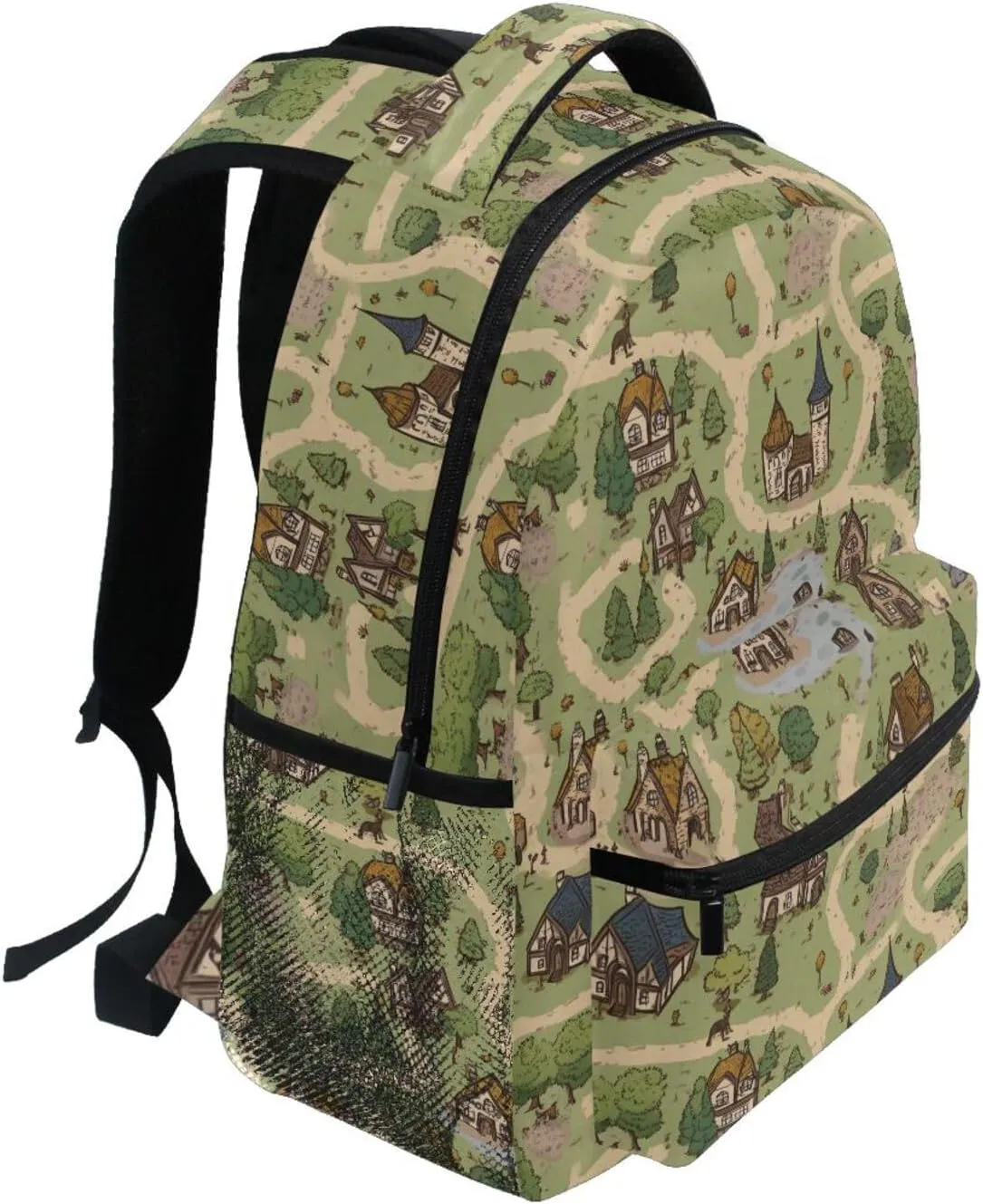 Backpacks for Teacher Nurse Fashion Backpack with Chest Strap Gift Men & Women Boho Game Map