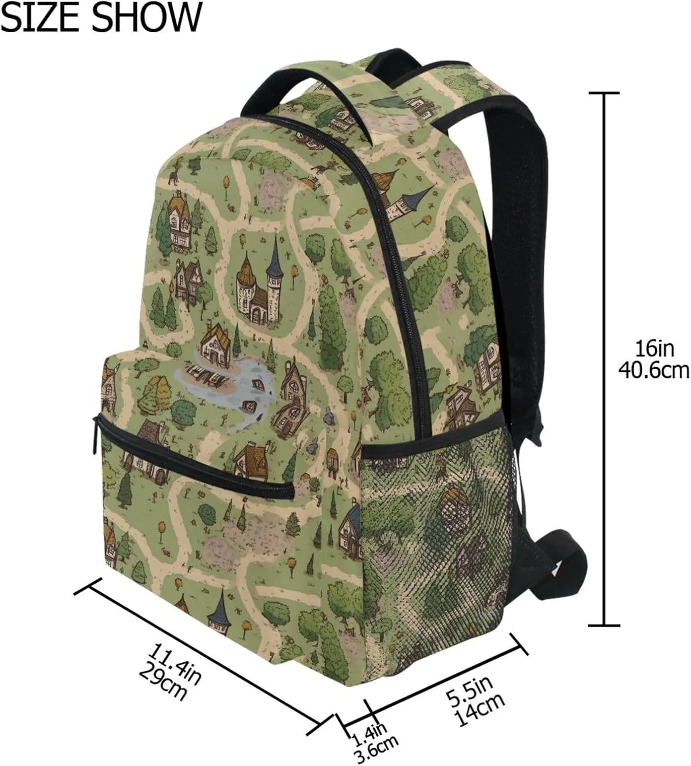Backpacks for Teacher Nurse Fashion Backpack with Chest Strap Gift Men & Women Boho Game Map