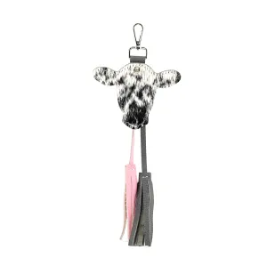 Bag Charm - Black & White w/ No Embossed