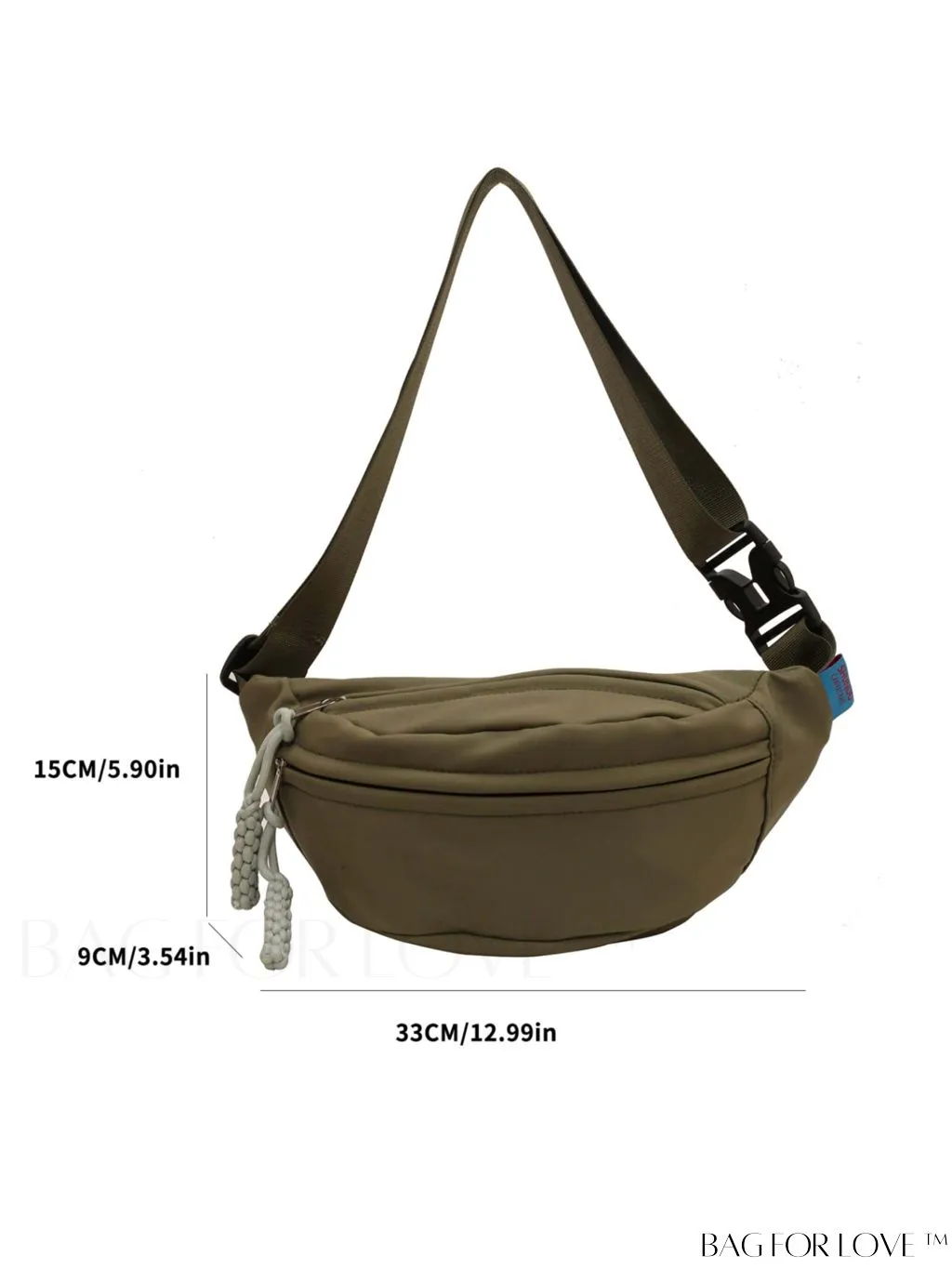 BagForLove - Compact Canvas Zipper Fanny Pack - Sleek & Versatile
