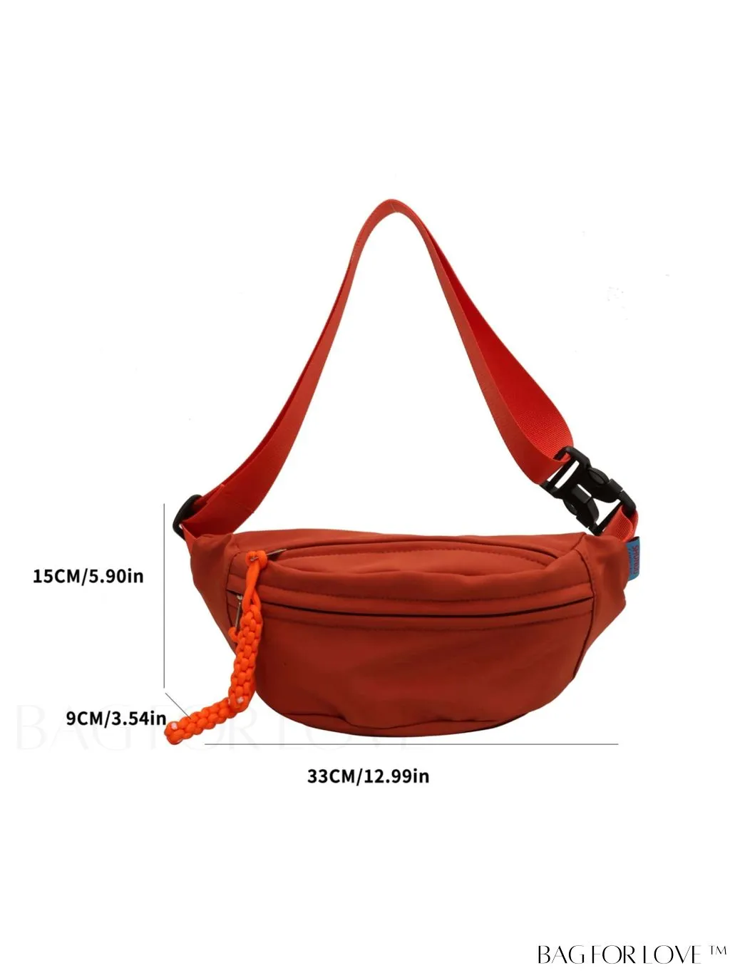 BagForLove - Compact Canvas Zipper Fanny Pack - Sleek & Versatile