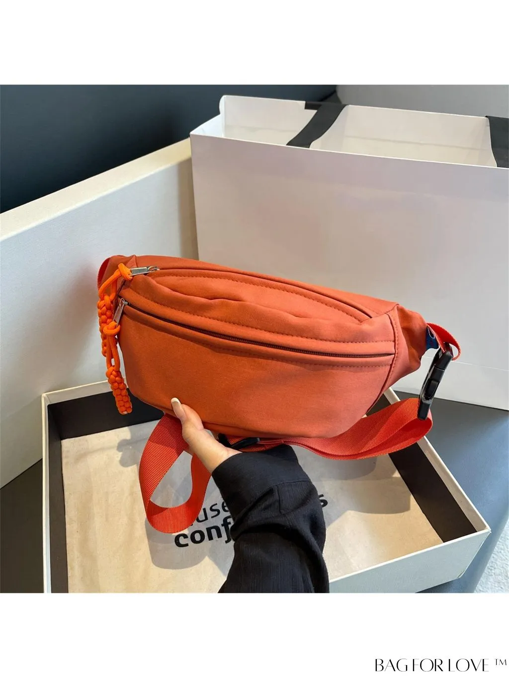 BagForLove - Compact Canvas Zipper Fanny Pack - Sleek & Versatile
