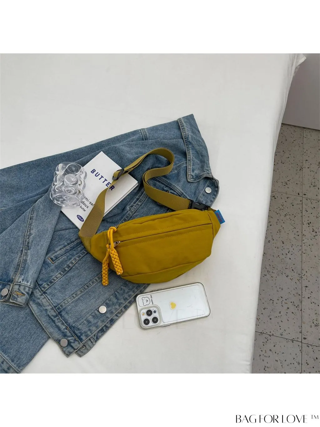 BagForLove - Compact Canvas Zipper Fanny Pack - Sleek & Versatile