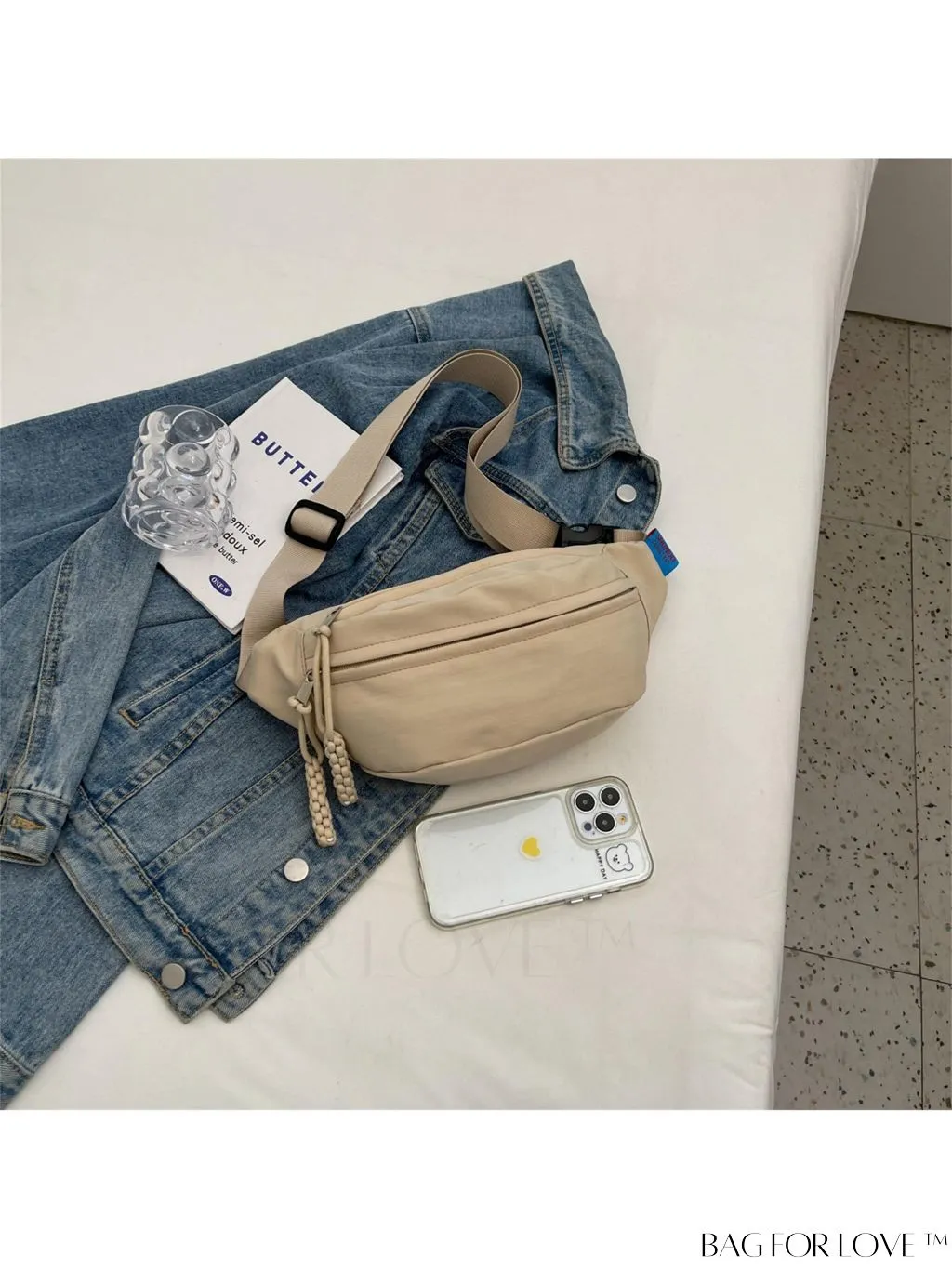 BagForLove - Compact Canvas Zipper Fanny Pack - Sleek & Versatile