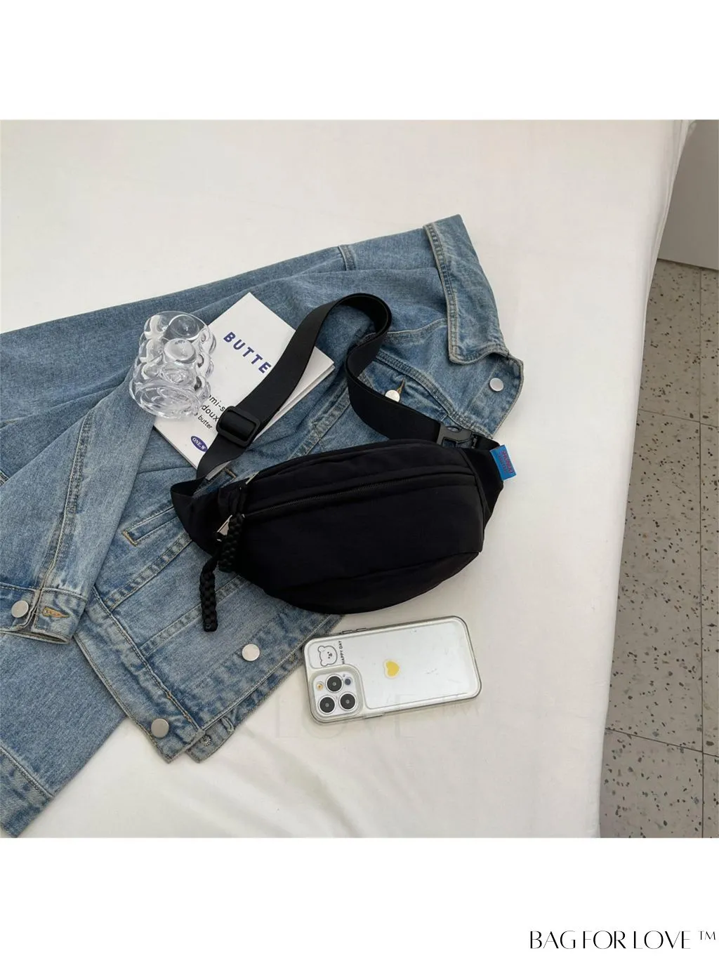 BagForLove - Compact Canvas Zipper Fanny Pack - Sleek & Versatile